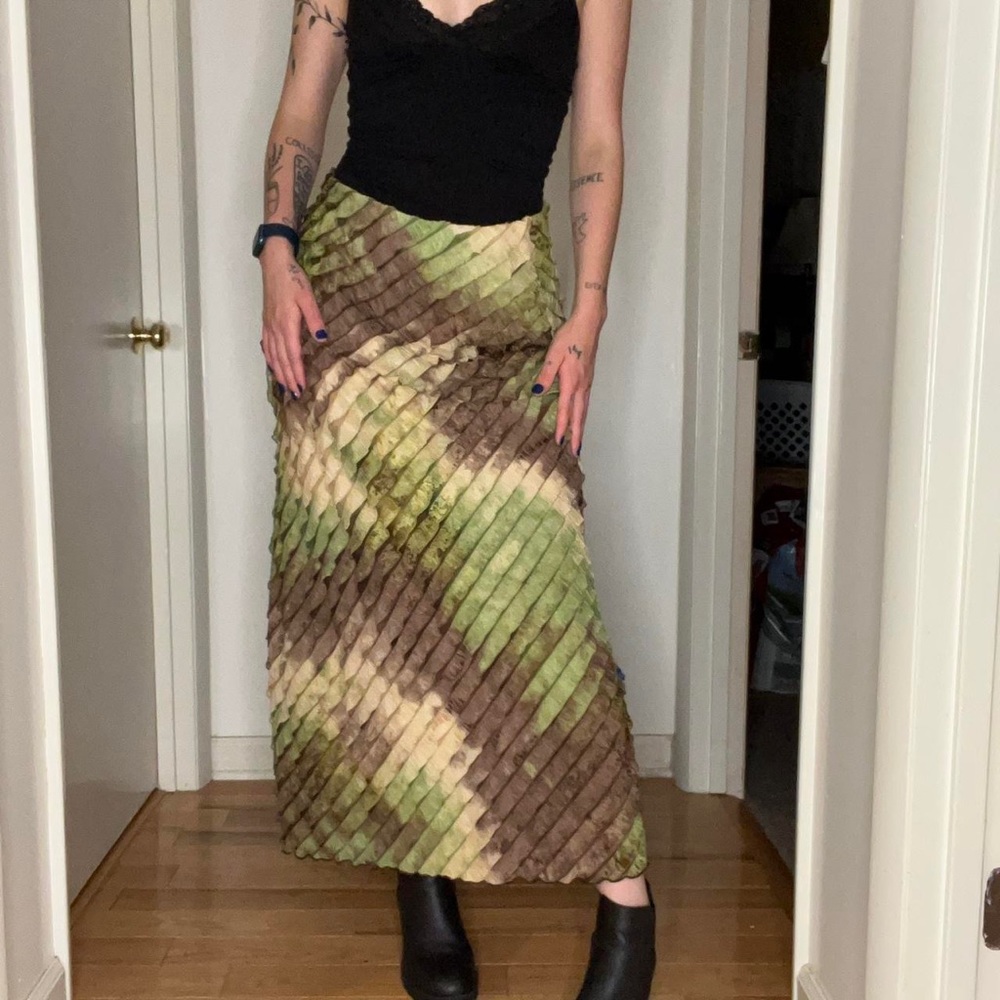 Ruffled maxi earthy fairy skirt
